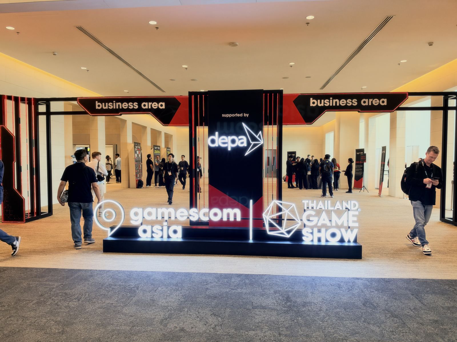 ทางเข้าโซน business area งาน gamescom asia x Thailand Game Show 2026 ที่ QSNCC